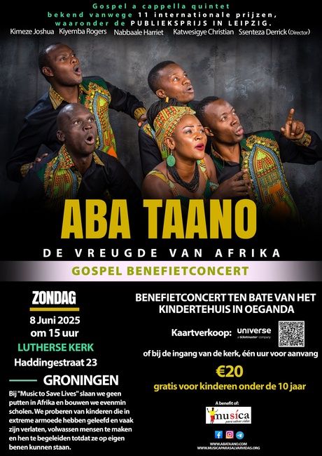 ABA TAANO, De Vreugde van Afrika. A Cappella Gospel Benefietconcert