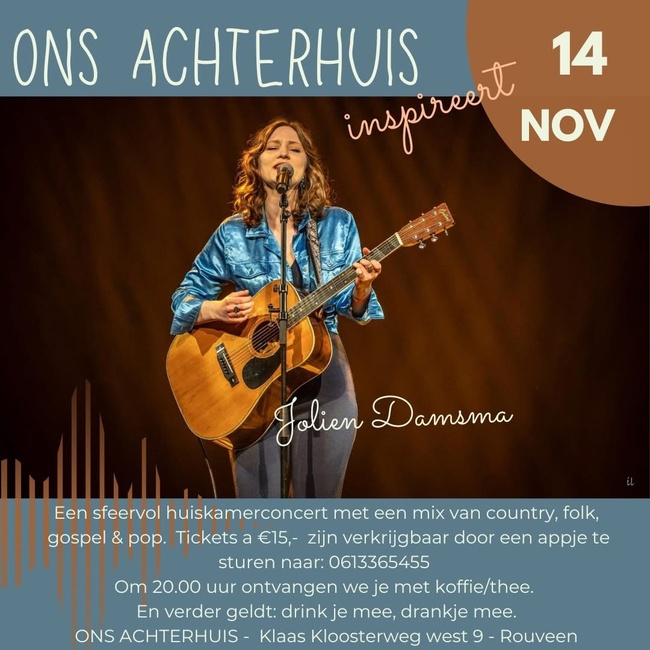 (Achter)huiskamer concert Jolien Damsma