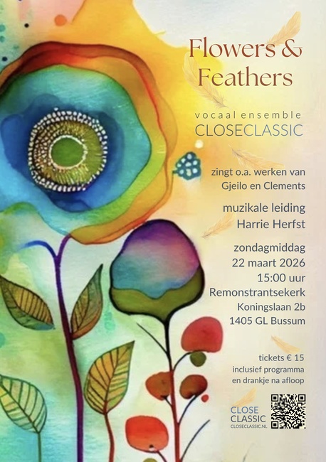 'Flowers & Feathers' door vocaal ensemble CloseClassic