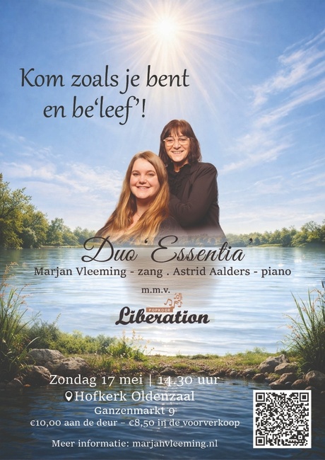 “Kom zoals je bent en be’leef’!” – concert met Duo ‘Essentia’ en Popkoor Liberation