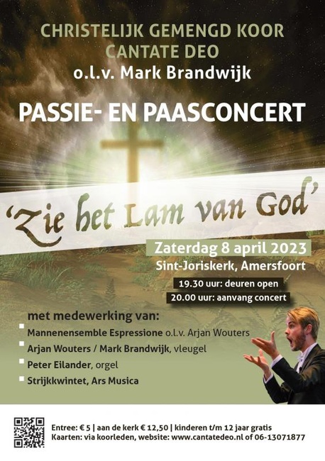 Passie- en Paasconcert ‘Zie het Lam van God’ door Cantate Deo