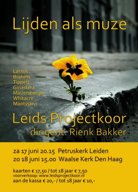 Lijden als muze, concert door het Leids Projectkoor o.l.v. Rienk Bakker