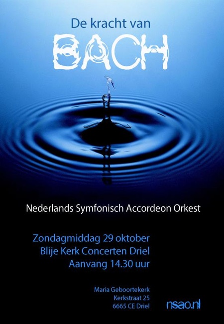 Uniek Bachconcert Nederlands Symfonisch Accordeon Orkest