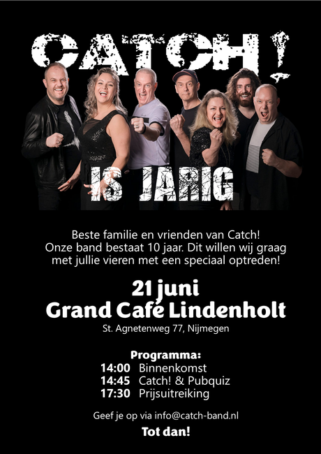 Coverband Catch! jubileumconcert
