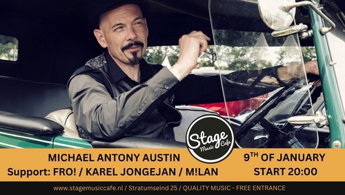 Singer-songwriter night: Michael Antony Austin, M!lan, Fro! & Karel Jongejan