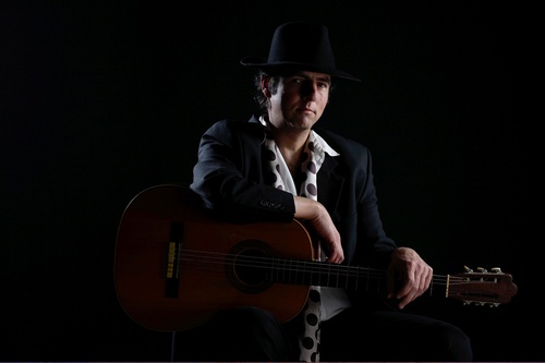 Gipsy flamenco gitarist Manito in Trinitatiskapel