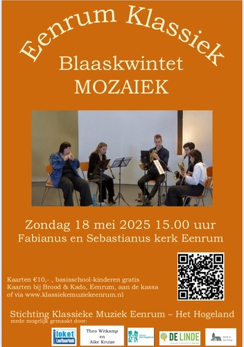 Blaaskwintet Mozaiek bij Eenrum Klassiek