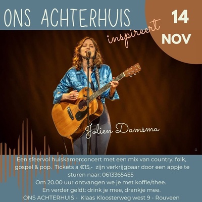 (Achter)huiskamer concert Jolien Damsma