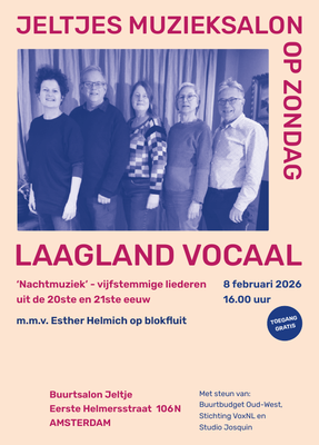 Nachtmuziek door kwintet Laagland Vocaal