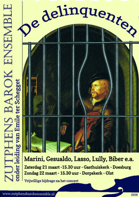 De delinquenten, concert van het Zutphens Barok Ensemble