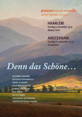 Photonen concert choir songs from the German romantic era Haarlem Waalse Kerk 3.15 pm