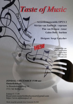 TASTE OF MUSIC - concert Accordeonensemble Opus 2