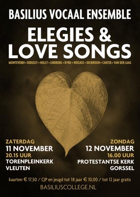 Basilius Vocaal Ensemble olv Jeroen Spitteler met Elegies & Love Songs