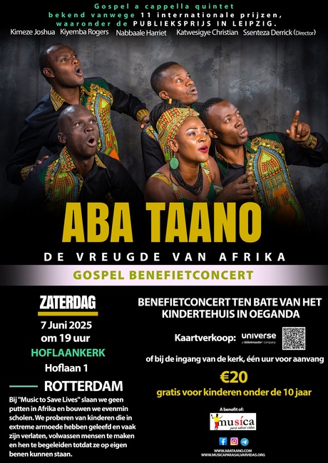 ABA TAANO, De Vreugde van Afrika. A Cappella Gospel Benefietconcert