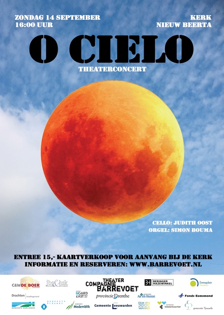 O CIELO Een vrolijk theaterconcert door celliste/theatermaker Judith Oost en organist Simon Bouma