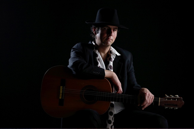 Gipsy flamenco gitarist Manito in Trinitatiskapel