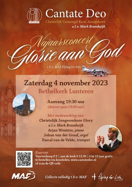 Najaarsconcert 'Glorie aan God' t.b.v. MAF Flying for Life