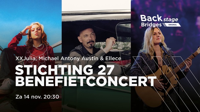Stichting 27 benefietconcert met Ellece, Michael Antony Austin & XXJULÍA