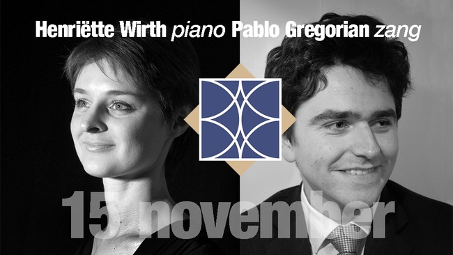 Klassiek concert op zondag: met Henriëtte Wirth, piano en Pablo Gregorian, zang