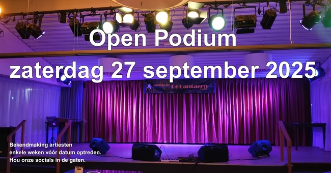 Open Podium in Muziekcafé De Lantaern
