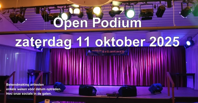 Open Podium in Muziekcafé De Lantaern