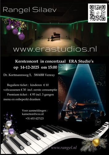 Kerstconcert van pianovirtuoos, met of zonder 3-gangenmenu