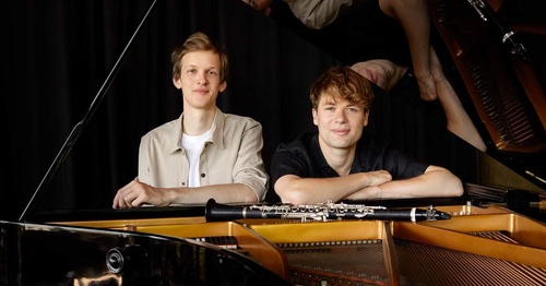 Concert klarinettist Jelmer de Moed en pianist Rik Kuppen