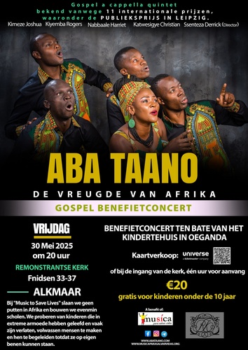 ABA TAANO, de Vreugde van Afrika. Gospel benefietconcert