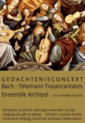 Gedachtenisconcert: Bach en Telemann Traurkantates